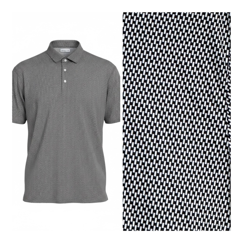 NWT Collars &‎ Co Mens Polo Shirt 3XL Relaxed Fit Geometric Print Dress Collar